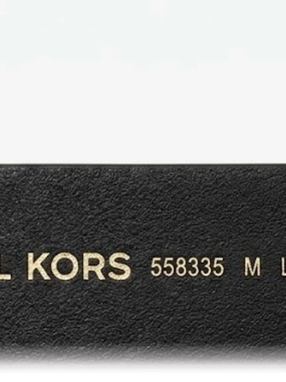 NWOT Michael Kors Black Leather Belt with Gold-Tone Buckle